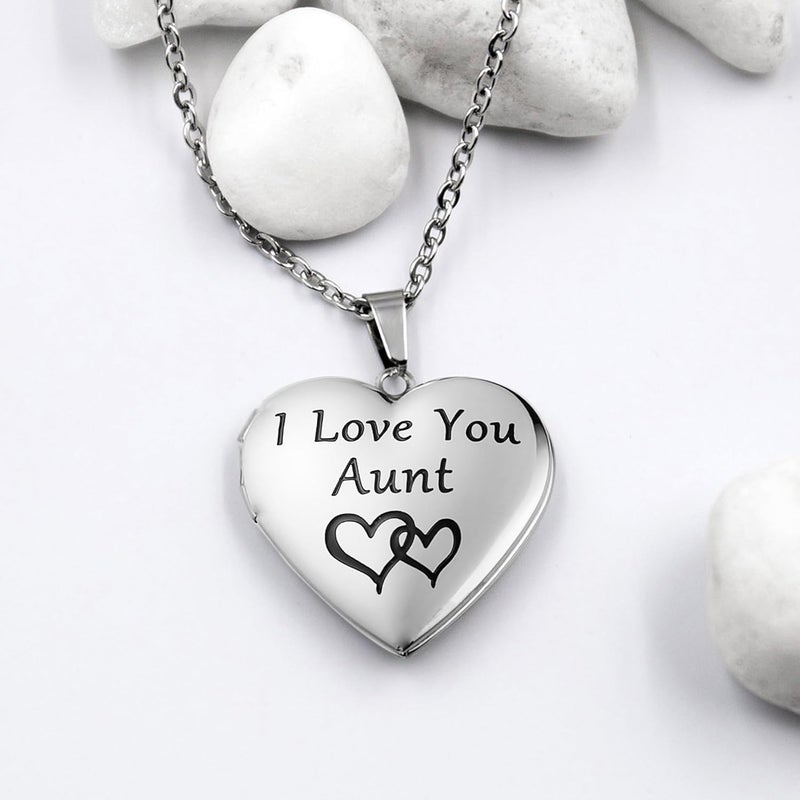 PHOCKSIN Locket Necklace for Women Black/Gold/Silver Locket Necklace Oval/Round/Heart Photo Necklace New Years Gifts for Girls - Image 2